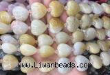 HGBS31 15 inches 20mm heart yellow aventurine gemstone beads wholesale