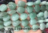 HGBS33 15 inches 20mm heart green aventurine gemstone beads wholesale