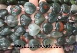 HGBS37 15 inches 20mm heart blood jasper gemstone beads wholesale