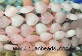 HGBS51 15 inches 20mm heart rose quartz gemstone beads wholesale