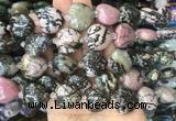 HGBS56 15 inches 20mm heart black veined rhodonite gemstone beads wholesale