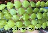 HGBS61 15 inches 20mm heart lemon jade gemstone beads wholesale