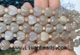 HGBS81 15 inches 10mm heart moonstone gemstone beads wholesale