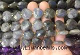 HGBS95 15 inches 16mm faceted heart labradorite gemstone beads wholesale