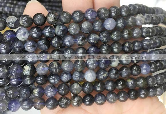 ILBS01 15 inches 6mm round iolite gemstone beads wholesale