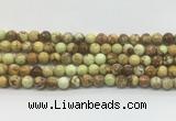 LEBS01 15 inches 4mm round lemon turquoise beads wholesale