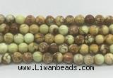 LEBS02 15 inches 6mm round lemon turquoise beads wholesale