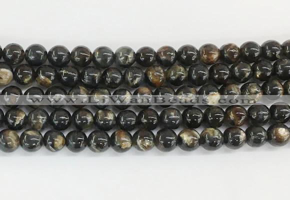 LPBS01 15 inches 6mm round black Lepidolite beads wholesale