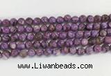 LPBS06 15 inches 6mm round purple Lepidolite beads wholesale