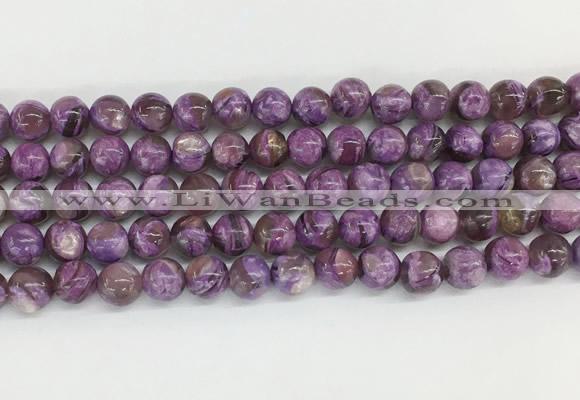 LPBS06 15 inches 6mm round purple Lepidolite beads wholesale