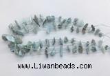 LRBS01 Top drilled 10*14mm - 15*25mm freeform larimar gemstone beads