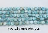 LRBS05 15 inches 10mm flat round larimar gemstone beads wholesale