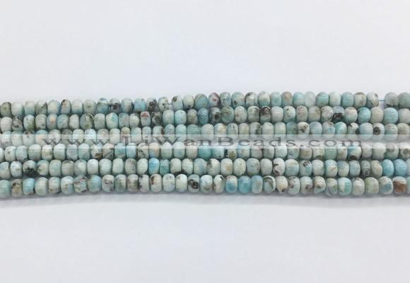 LRBS08 15 inches 4*6mm rondelle larimar gemstone beads wholesale