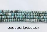 LRBS10 15 inches 6*10mm rondelle larimar gemstone beads wholesale