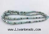 LRBS12 4*6mm - 7*12mm rondelle larimar gemstone beads wholesale