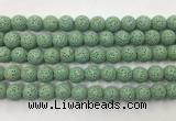 LVBS08 6mm, 8mm, 10mm, 12mm, 14mm, 16mm, 18mm & 20mm round green lava beads