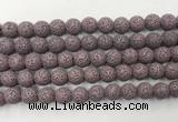 LVBS09 6mm, 8mm, 10mm, 12mm, 14mm, 16mm, 18mm & 20mm round purple lava beads