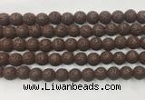 LVBS10 6mm, 8mm, 10mm, 12mm, 14mm, 16mm, 18mm & 20mm round brown lava beads