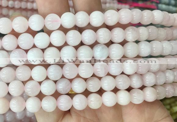 MGBS07 15 inches 8mm round pink morganite beads wholesale