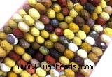 MKBS03 15 inches 6*10mm faceted rondelle mookaite gemstone beads