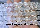 NCBS03 15 inches 12mm carved pumpkin white crystal beads wholesale