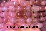 NGBS07 15 inches 8*12 - 10*14mm nuggets red strawberry quartz gemstone beads