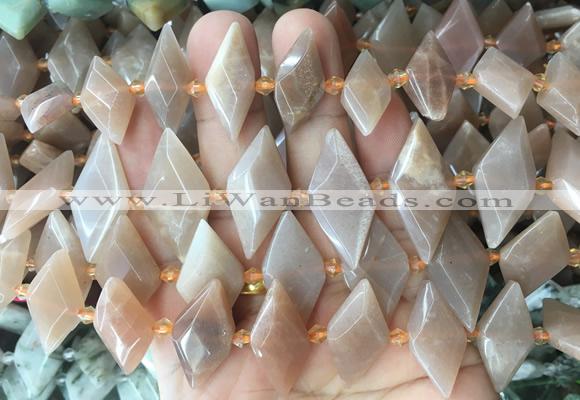 NGBS105 15 inches 13*22mm - 15*25mm faceted marquise moonstone beads