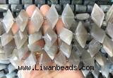 NGBS108 15 inches 13*22mm - 15*25mm faceted marquise moonstone beads