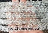 NGBS111 15 inches 8*12mm - 10*14mm faceted nuggets white crystal beads