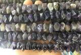 NGBS114 15 inches 8*12mm - 10*14mm faceted nuggets amethyst beads