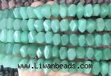 NGBS118 15 inches 8*12mm - 10*14mm faceted nuggets green aventurine beads