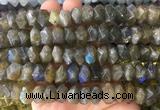 NGBS126 15 inches 8*12mm - 10*14mm faceted nuggets labradorite beads