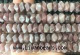 NGBS129 15 inches 8*12mm - 10*14mm faceted nuggets sunstone beads