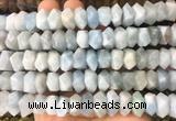 NGBS130 15 inches 8*12mm - 10*14mm faceted nuggets aquamarine beads