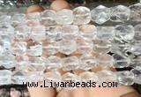 NGBS132 15 inches 9*11mm faceted nuggets white crystal gemstone beads