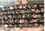 NGBS149 15 inches 9*11mm faceted nuggets black veined rhodonite gemstone beads