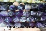 NGBS161 15 inches 13*18mm faceted nuggets amethyst gemstone beads