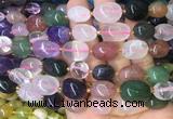 NGBS17 15 inches 8*12 - 10*14mm nuggets multicolor quartz gemstone beads