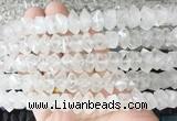 NGBS205 15 inches 8*12mm - 10*14mm faceted nuggets white crystal beads