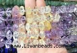 NGBS207 15 inches 8*12mm - 10*14mm faceted nuggets ametrine beads