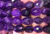 NGBS28 15 inches 12*16 - 13*18mm faceted nuggets dogtooth amethyst beads