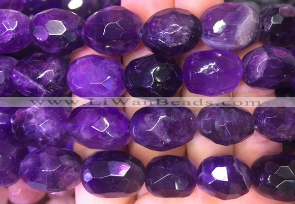 NGBS28 15 inches 12*16 - 13*18mm faceted nuggets dogtooth amethyst beads