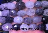 NGBS30 15 inches 12*16 - 13*18mm faceted nuggets black rutilated quartz beads