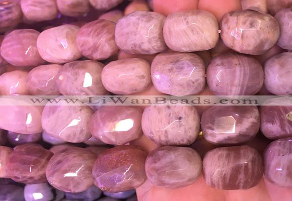 NGBS37 15 inches 12*16 - 13*18mm faceted nuggets moonstone beads