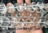 NGBS61 15 inches 13*18mm - 15*20mm faceted freeform white crystal beads