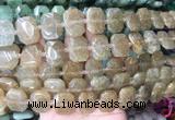 NGBS74 15 inches 13*18mm - 15*20mm faceted freeform quartz beads