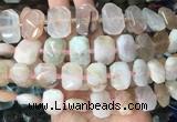 NGBS79 15 inches 13*18mm - 15*20mm faceted freeform Morganite beads