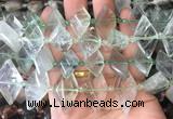 NGBS94 15 inches 13*22mm - 15*25mm faceted marquise green crystal beads