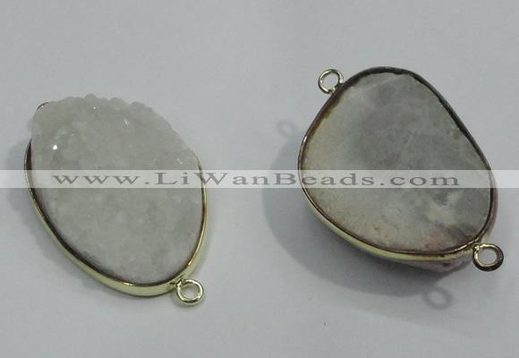 NGC10 20*30mm - 25*35mm freeform druzy agate connectors