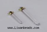 NGC1198 8*35mm - 10*60mm sticks white crystal connectors wholesale